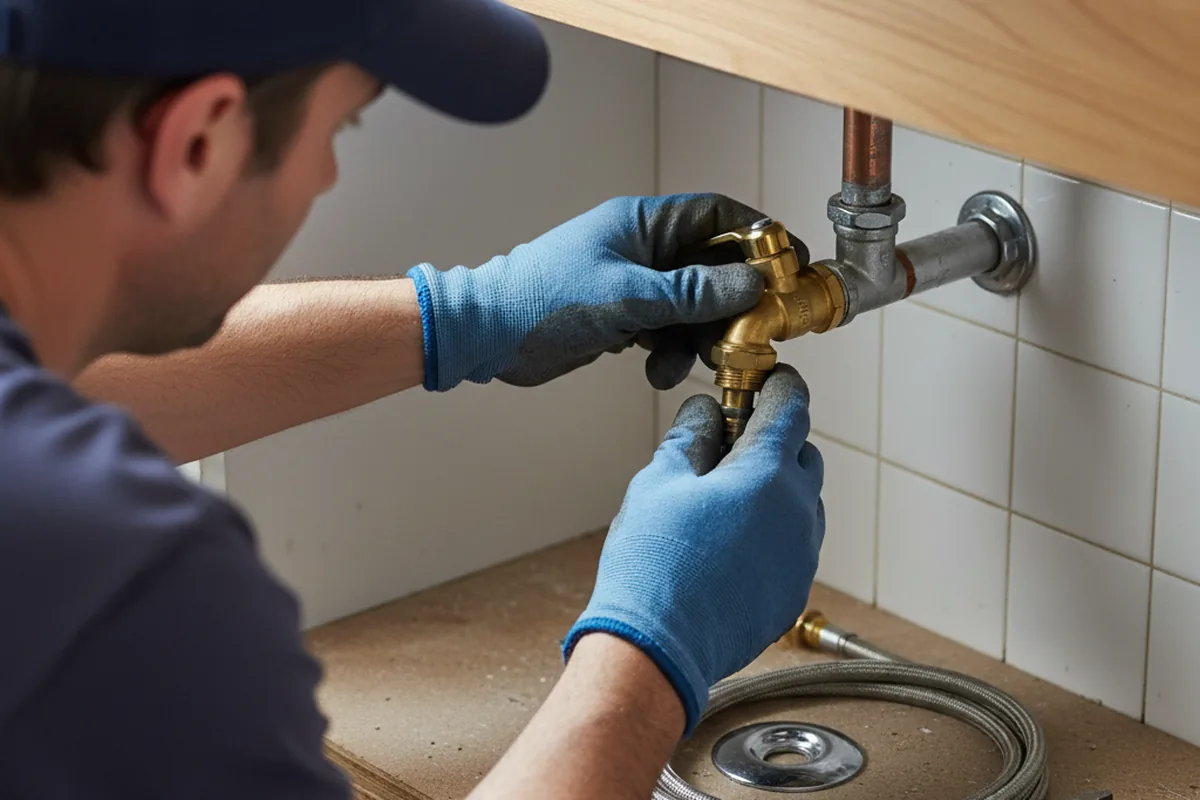 Shutoff valve and fitting work during Faucet and Fixture Repair in Jackson
